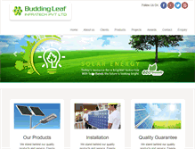 Tablet Screenshot of buddingleafinfra.com